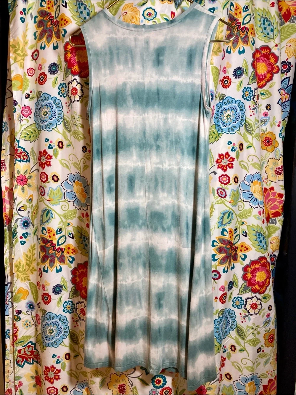 Style & Co. Blue and White Tie-Dye Mini Dress - Picture 7 of 9